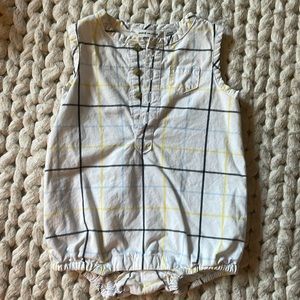Janie and Jack plaid bubble romper